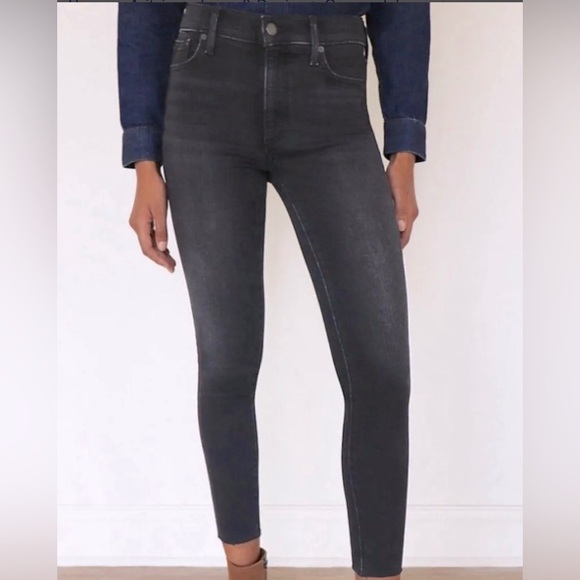 Aritzia Denim Forum nico mid rise skinny crop raw hem Size 24 - Picture 1 of 8